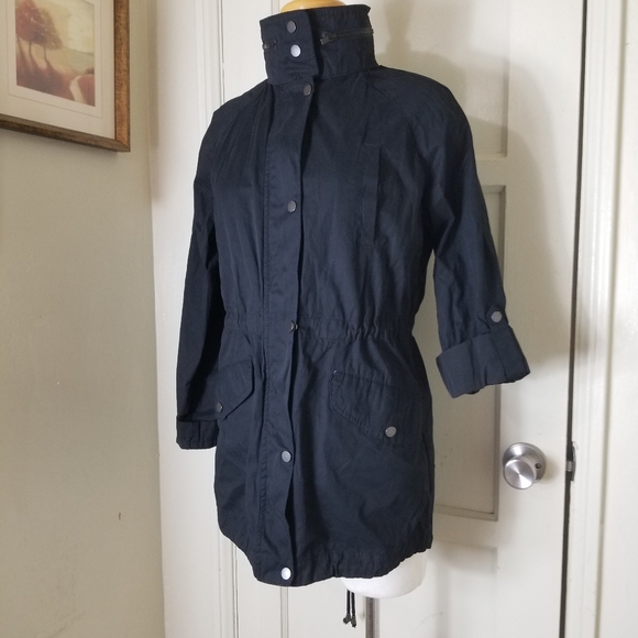A NEW DAY S black drawstring waist and hem roll tab polyester jacket - Picture 2 of 5